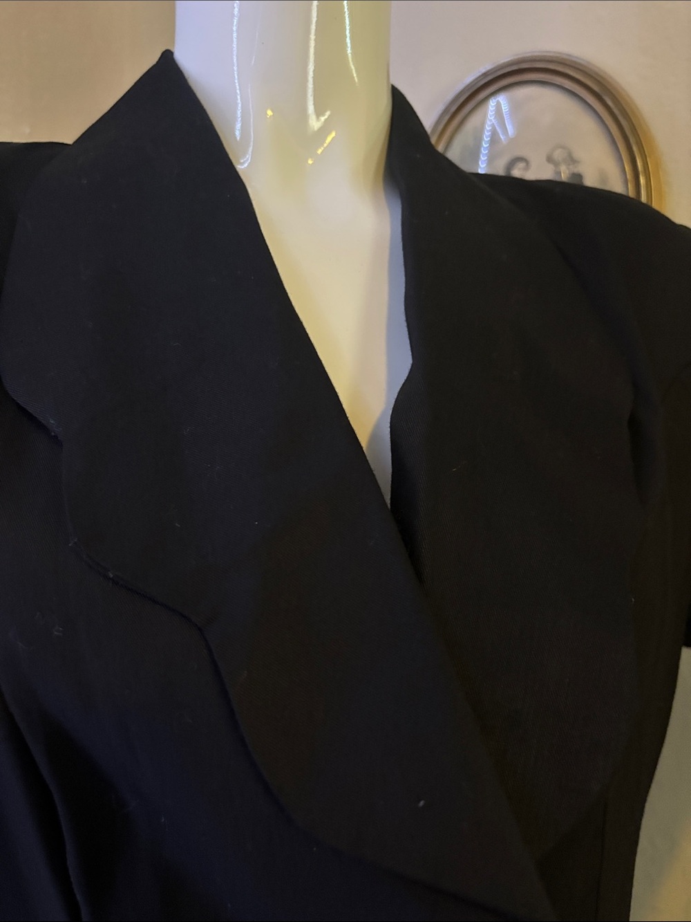 Addiction Women's Black Asymmetrical Blazer with Decorative Buttons - Picture 8 of 9